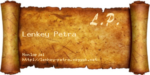 Lenkey Petra névjegykártya