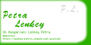 petra lenkey business card